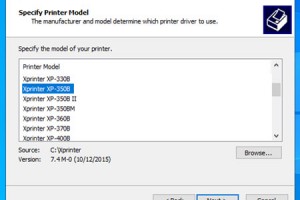 Driver máy in Xprinter 350B download và cài đặt