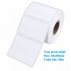 Giấy In mã vạch 1 Tem 60x40mm